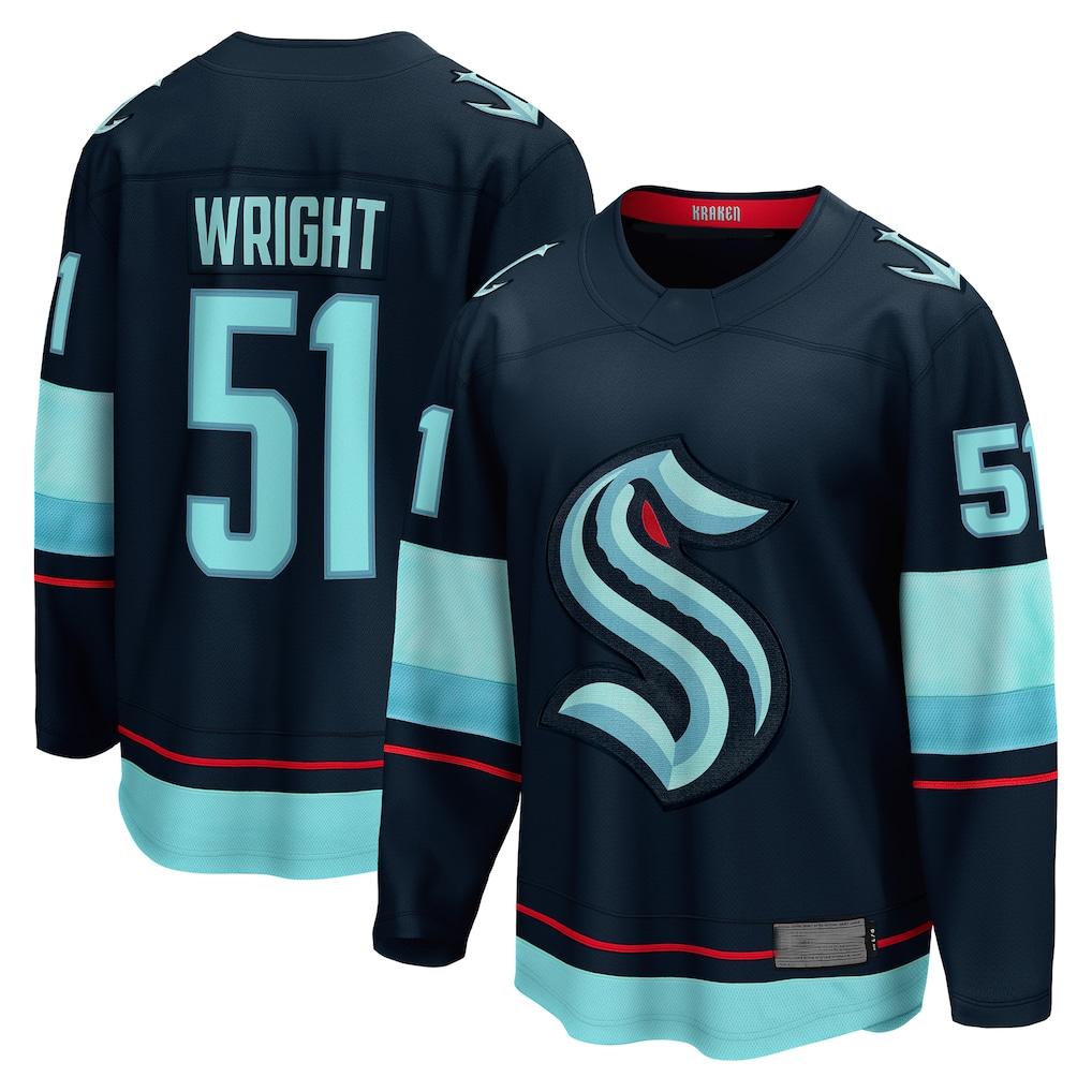 Friene S.Kraken #51 Shane Wright Deep Sea Blue Home Breakaway Player Jerseys