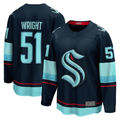 Friene S.Kraken #51 Shane Wright Deep Sea Blue Home Breakaway Player Jerseys