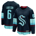 Friene S.Kraken #6 Adam Larsson Deep Sea Blue Home Breakaway Player Jerseys