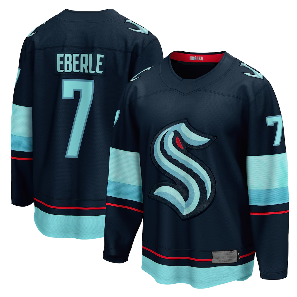 Friene S.Kraken #7 Jordan Eberle Navy Home Breakaway Player Jerseys