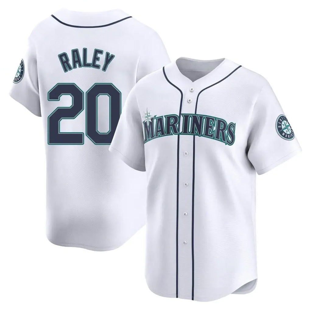 Friene S.Mariners #20 Luke Raley Player White Home Limited Stitched Jerseys