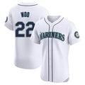 Friene S.Mariners #22 Bryan Woo Player White Home Limited Elite Stitched Jerseys