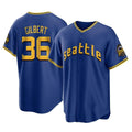 Friene S.Mariners #36 Logan Gilbert Player Royal City Connect Home Game Stitched Jerseys