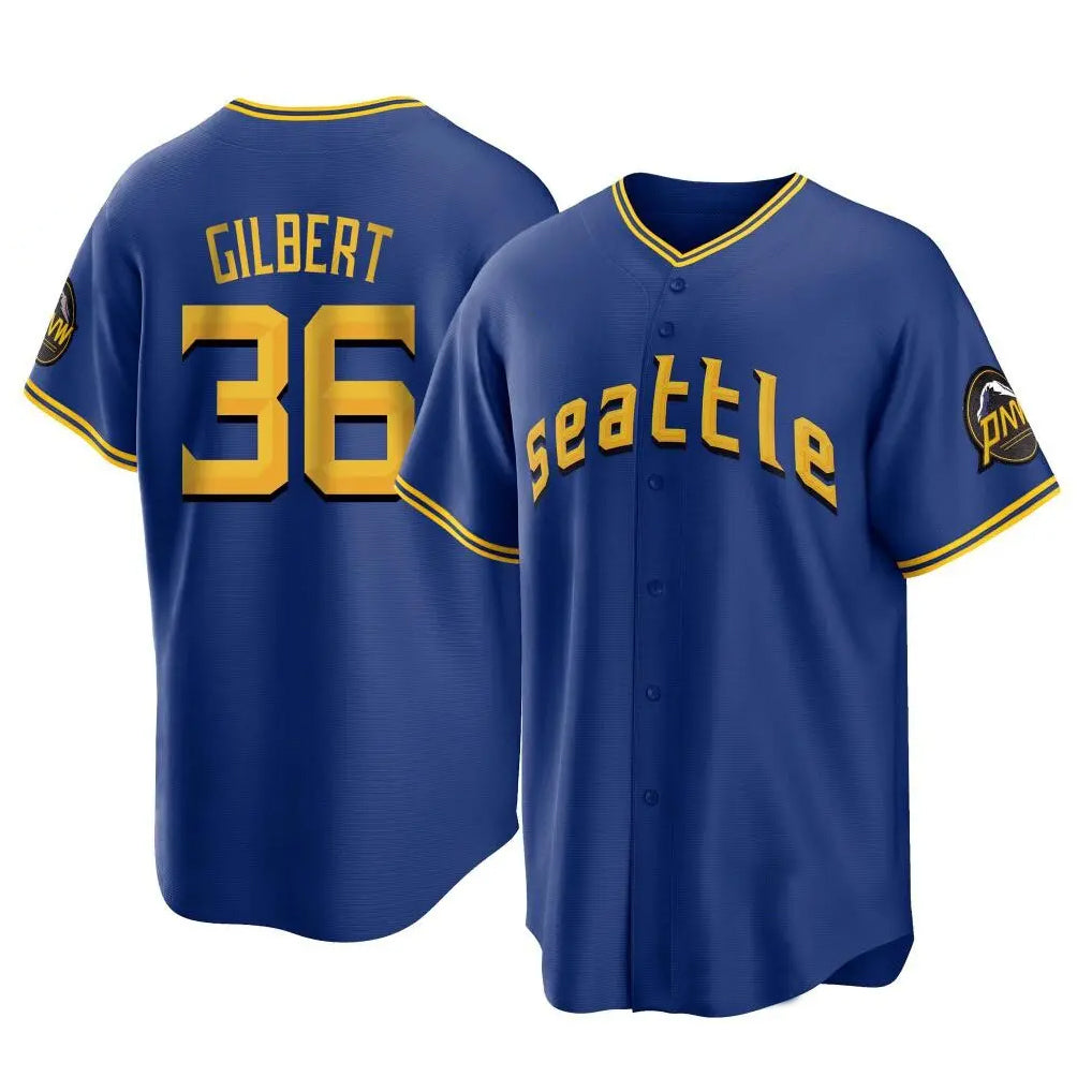 Friene S.Mariners #36 Logan Gilbert Player Royal City Connect Home Game Stitched Jerseys