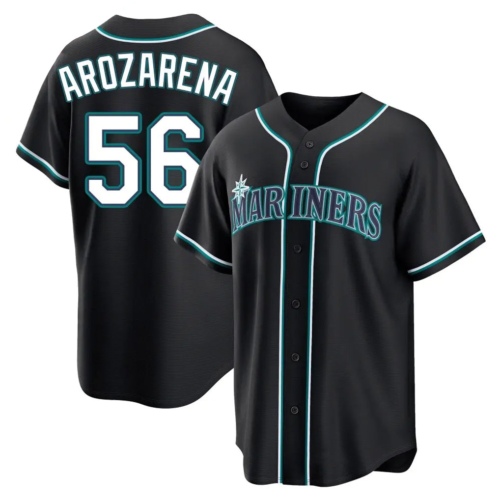 Friene S.Mariners #56 Randy Arozarena Player Black Fashion Home Limited Stitched Jerseys
