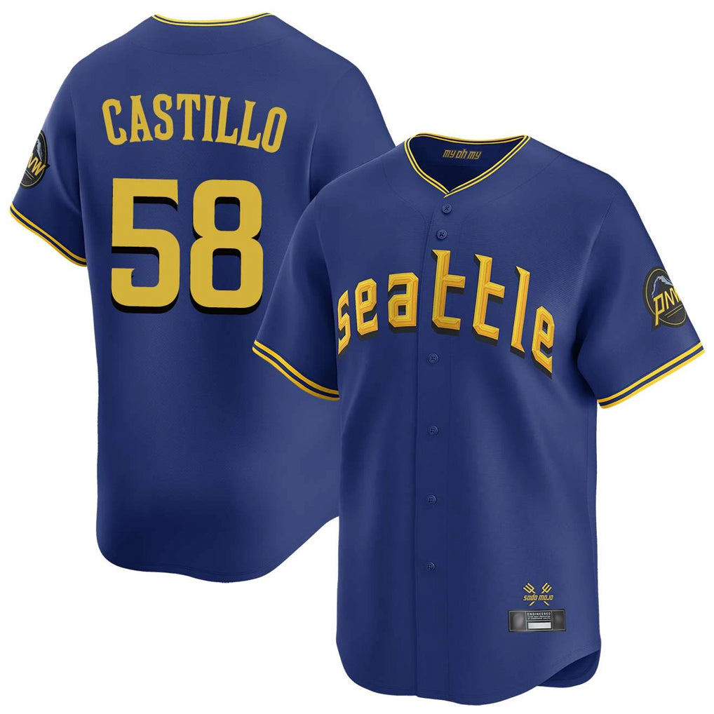 Friene S.Mariners #58 Luis Castillo Player Royal City Connect Home Limited Stitched Jerseys