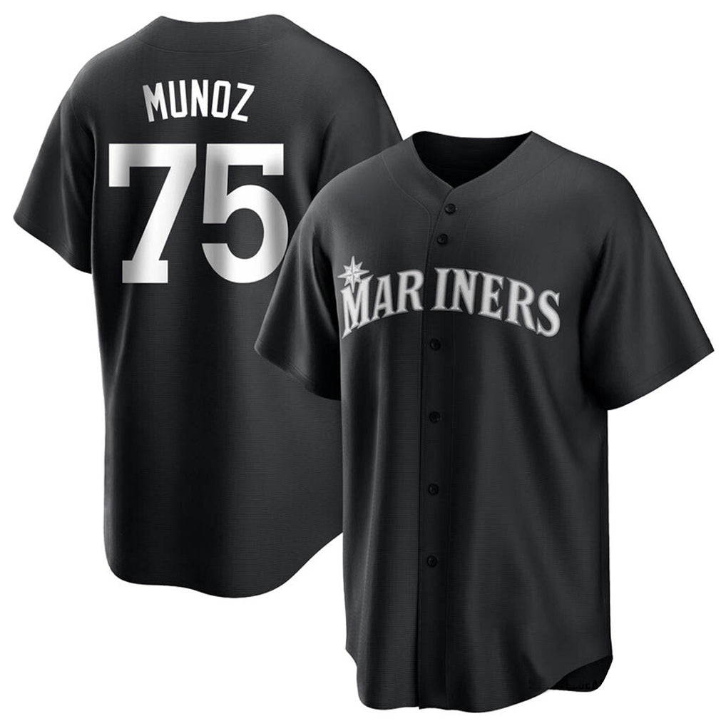 Friene S.Mariners #75 Andres Munoz Player Black Home Limited Stitched Jerseys