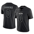 Friene S.Seahawks #0 DeMarcus Lawrence Player Black Limited Reflective Home Game Stitched Jerseys