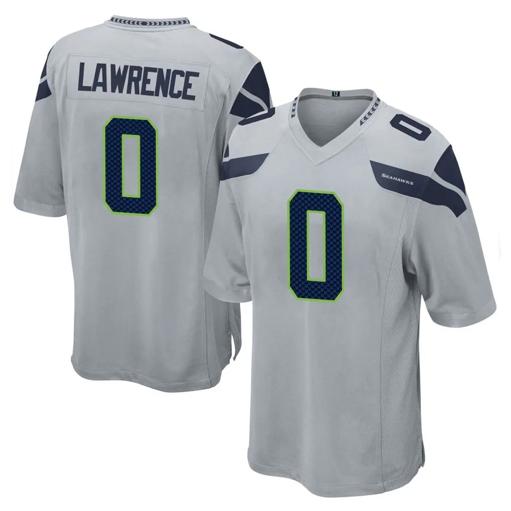 Friene S.Seahawks #0 DeMarcus Lawrence Player Gray Home Game Stitched Jerseys