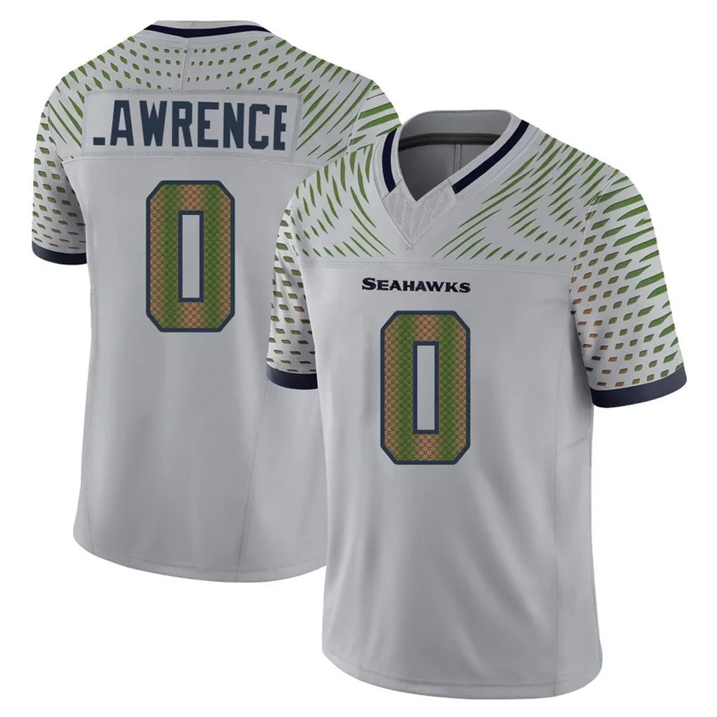 Friene S.Seahawks #0 DeMarcus Lawrence Player Grey Limited 2025 Rivalries Collection Home Game Stitched Jerseys