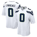 Friene S.Seahawks #0 DeMarcus Lawrence Player White Home Game Stitched Jerseys