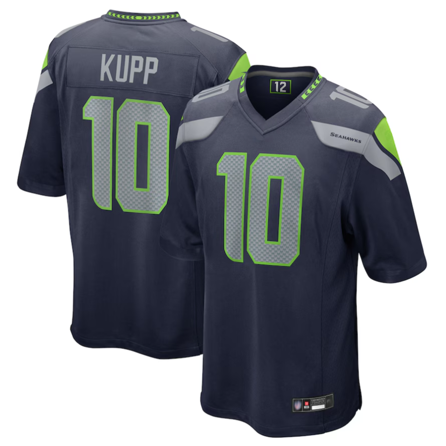 Friene S.Seahawks #10 Cooper Kupp Player College Navy Game Stitched Jerseys