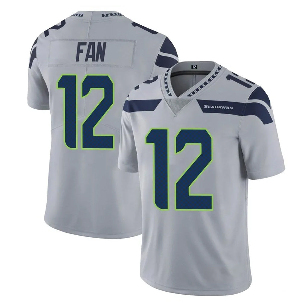 Friene S.Seahawks #12 12th Fan Player Gray Limited Vapor Untouchable Home Game Stitched Jerseys