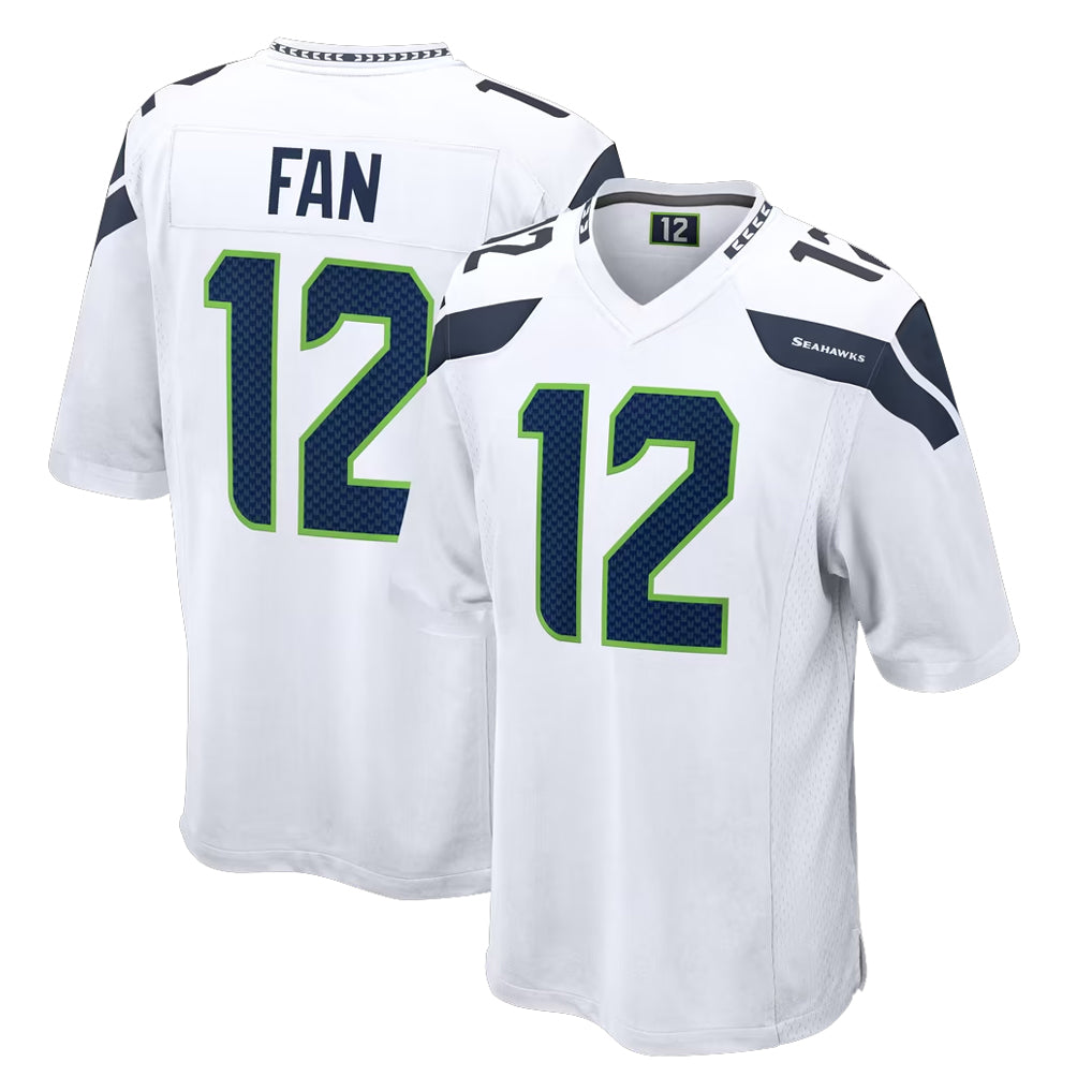 Friene S.Seahawks #12 12th Fan Player White Home Game Stitched Jerseys