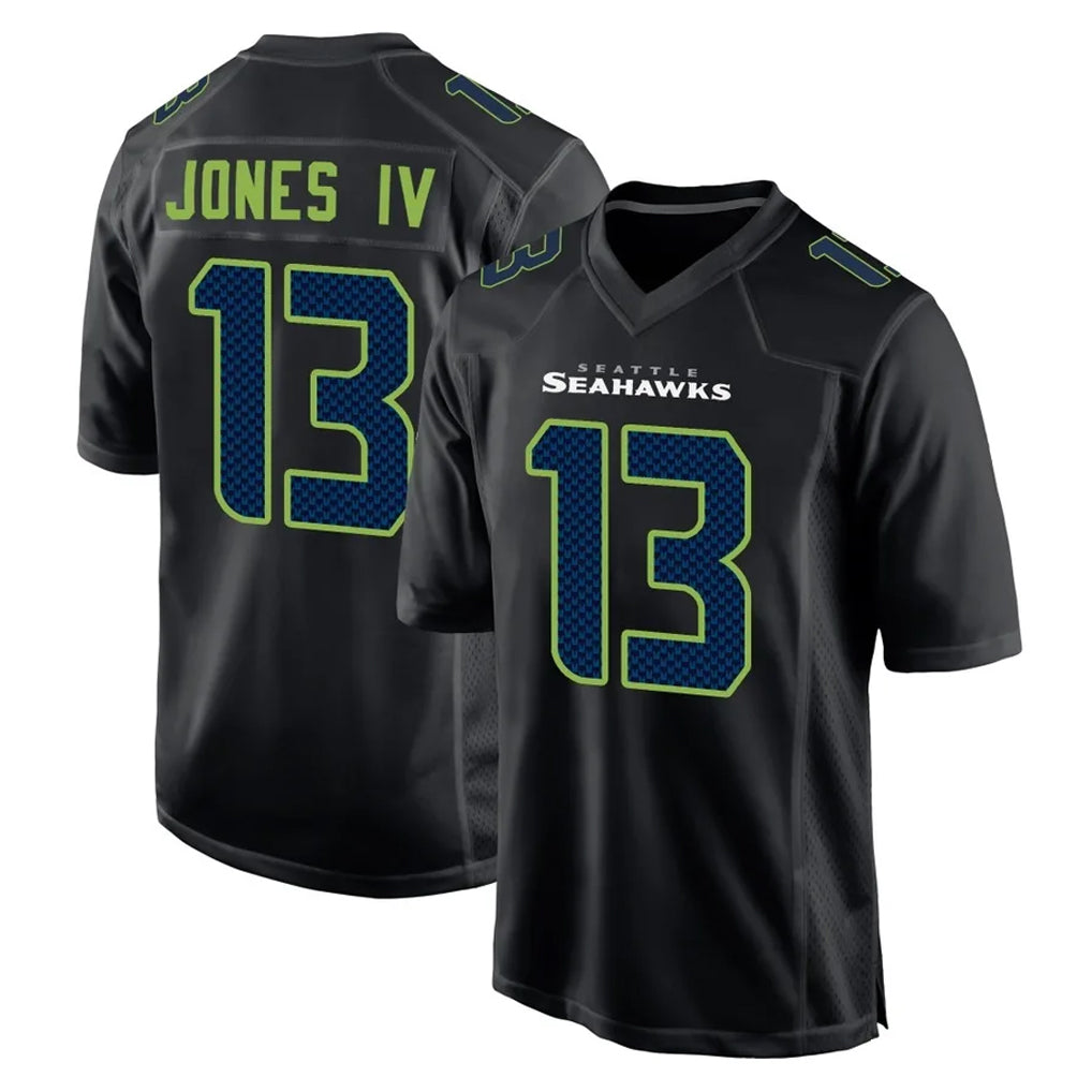 Friene S.Seahawks #13 Ernest Jones IV Player Black Limited Fashion Home Game Stitched Jerseys