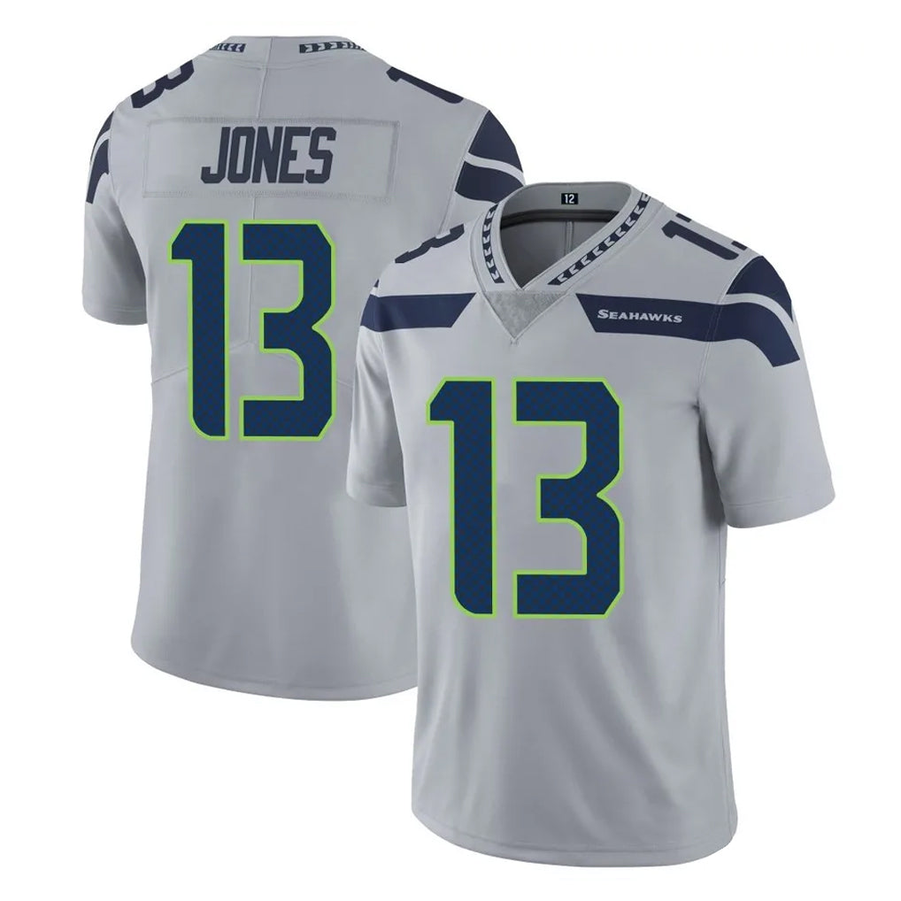 Friene S.Seahawks #13 Ernest Jones IV Player Gray Limited Vapor Untouchable Home Game Stitched Jerseys