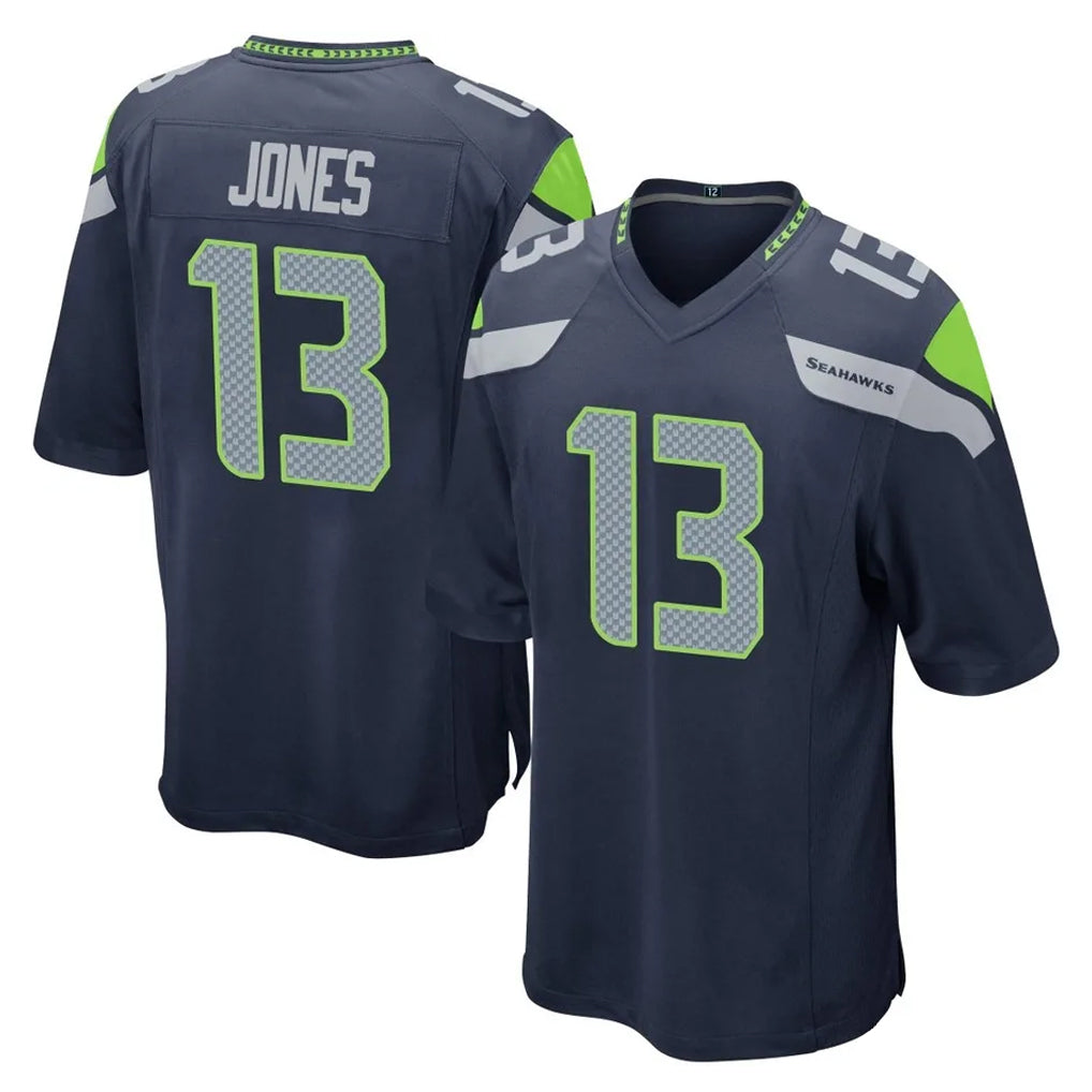 Friene S.Seahawks #13 Ernest Jones IV Player Navy Home Game Stitched Jerseys