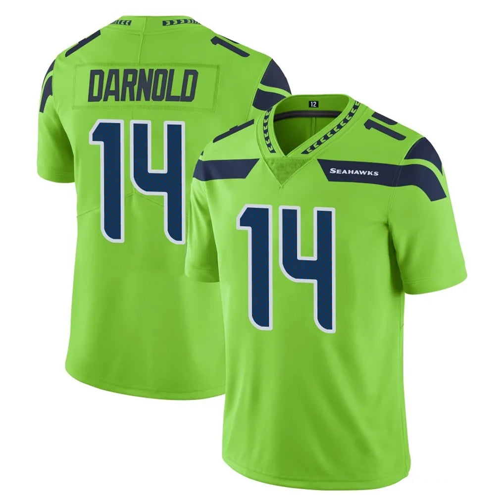 Friene S.Seahawks #14 Sam Darnold Player Green Limited Color Rush Home Game Stitched Jerseys