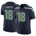 Friene S.Seahawks #18 Elijah Arroyo Player Navy Limited Vapor F.U.S.E. Home Game Stitched Jerseys
