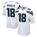 Friene S.Seahawks #18 Elijah Arroyo Player White Home Game Stitched Jerseys