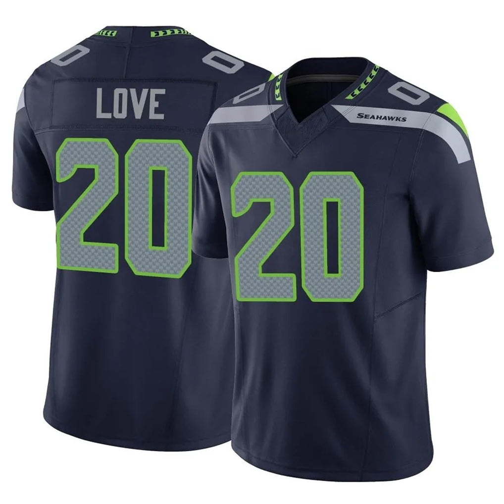 Friene S.Seahawks #20 Julian Love Player Navy Limited Vapor F.U.S.E. Home Game Stitched Jerseys