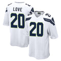 Friene S.Seahawks #20 Julian Love Player White Home Game Stitched Jerseys