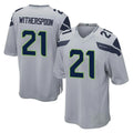 Friene S.Seahawks #21 Devon Witherspoon Player Gray Home Game Stitched Jerseys