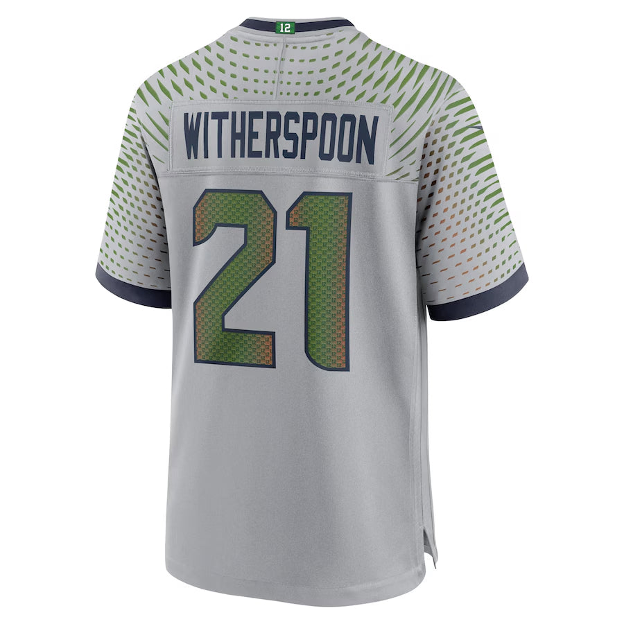 Friene S.Seahawks #21 Devon Witherspoon Player Gray Rivalries Collection Game Stitched Jerseys