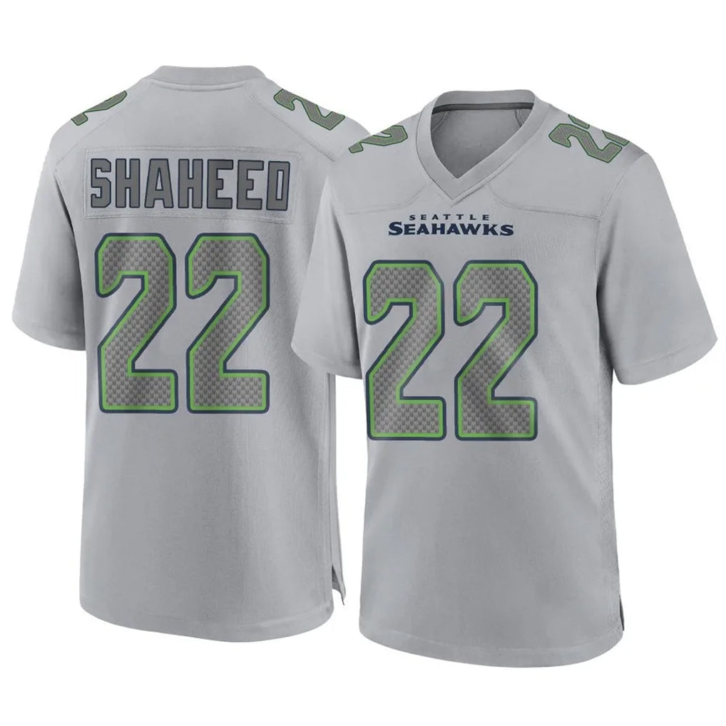 Friene S.Seahawks #22 Rashid Shaheed Player Gray Atmosphere Fashion Home Game Stitched Jerseys