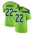 Friene S.Seahawks #22 Rashid Shaheed Player Green Limited Color Rush Home Game Stitched Jerseys
