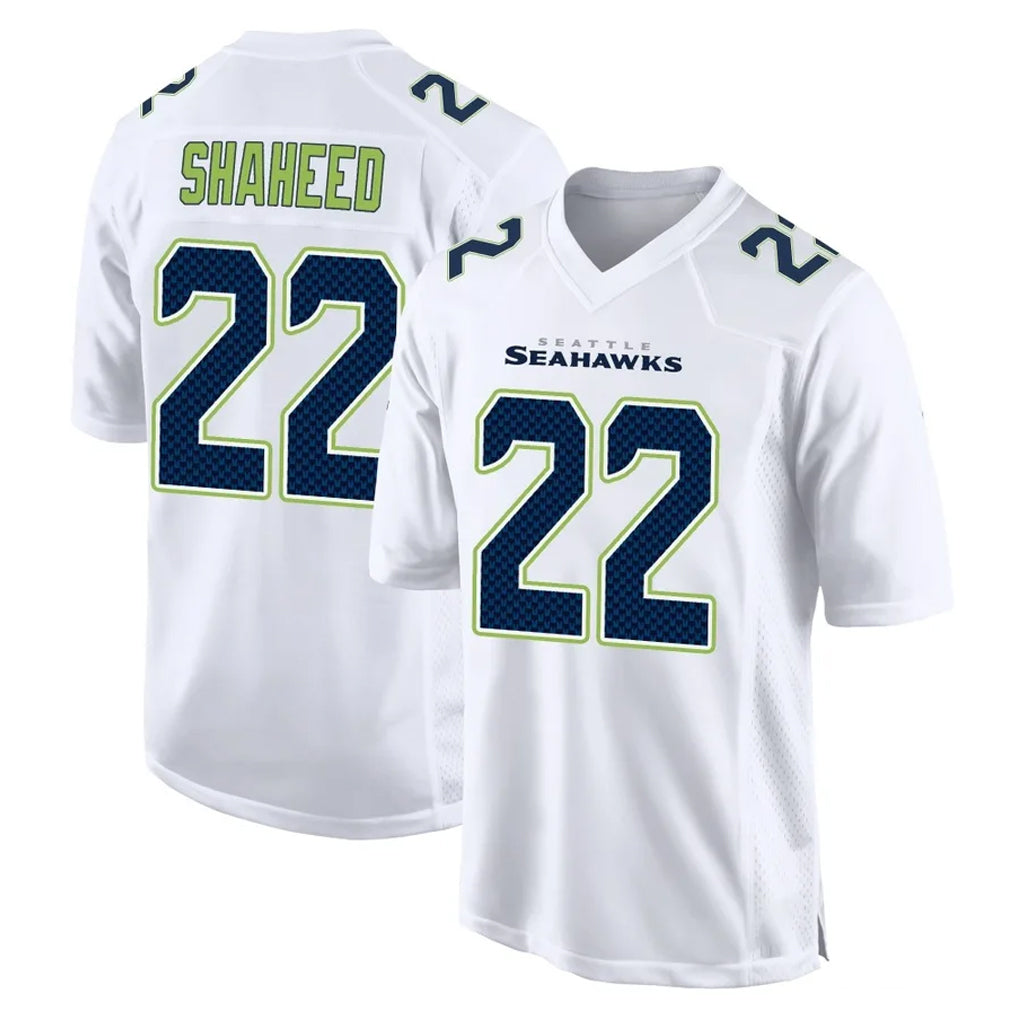 Friene S.Seahawks #22 Rashid Shaheed Player White Tundra Fashion Home Game Stitched Jerseys