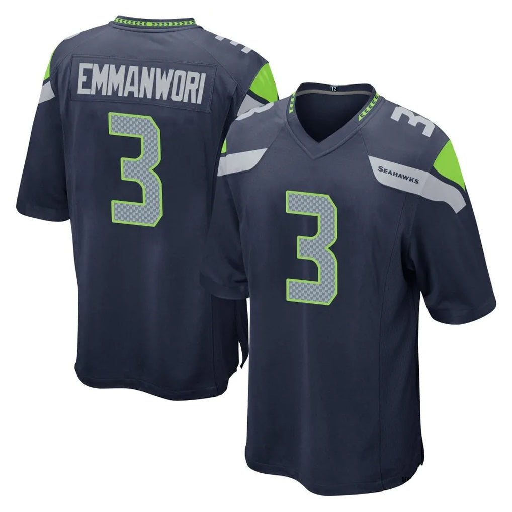Friene S.Seahawks #3 Nick Emmanwori Player Navy Home Game Stitched Jerseys