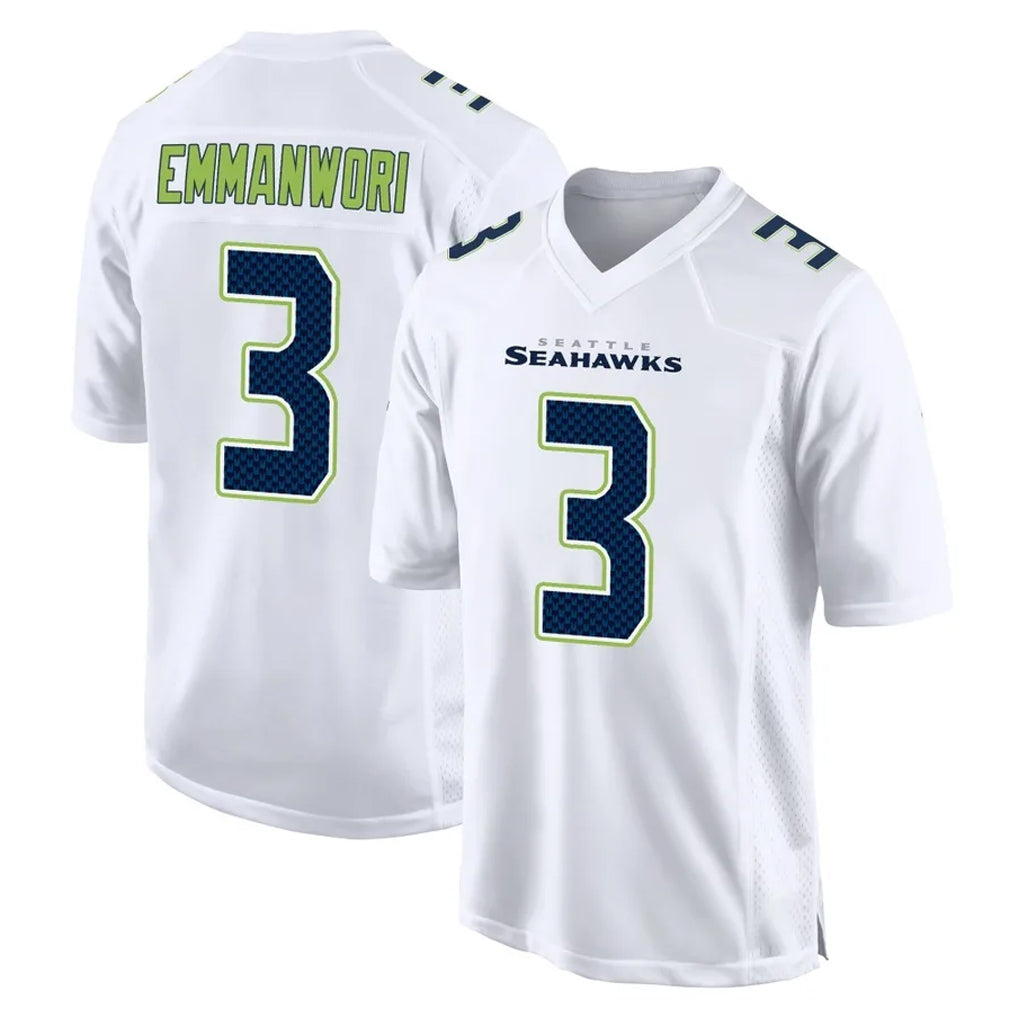 Friene S.Seahawks #3 Nick Emmanwori Player White Tundra Fashion Home Game Stitched Jerseys