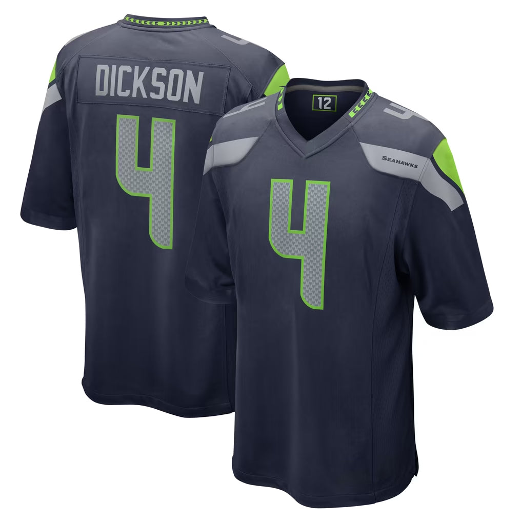Friene S.Seahawks #4 Michael Dickson Player Navy Home Game Stitched Jerseys