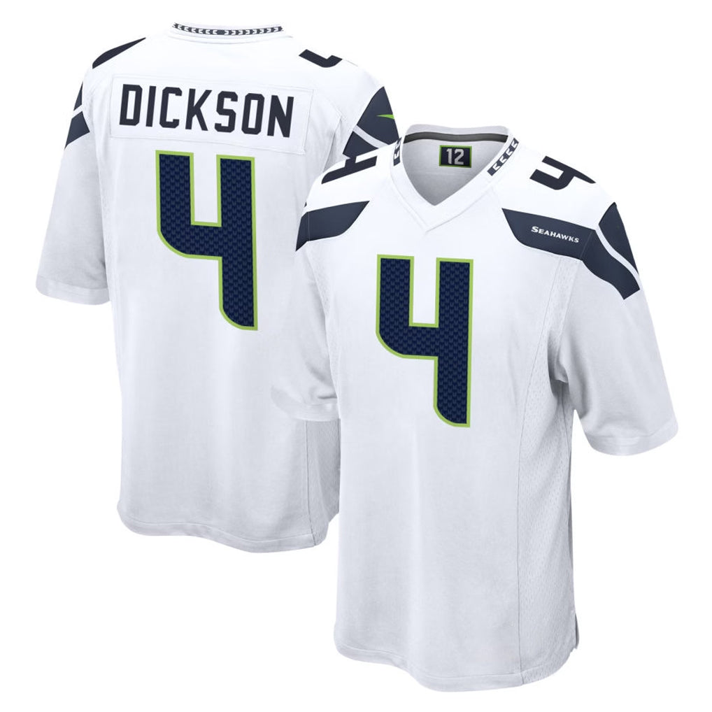 Friene S.Seahawks #4 Michael Dickson Player White Home Game Stitched Jerseys
