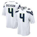Friene S.Seahawks #4 Michael Dickson Player White Home Game Stitched Jerseys