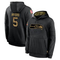Friene S.Seahawks #5 Jason Myers Player Black Salute to Service Hoodies Limited Game Stitched Jerseys