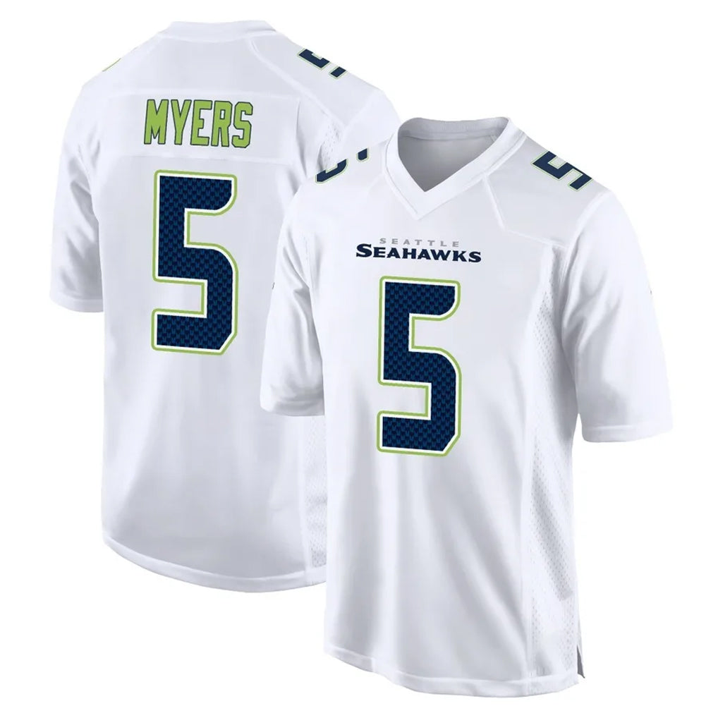 Friene S.Seahawks #5 Jason Myers Player White Tundra Fashion Home Game Stitched Jerseys