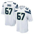 Friene S.Seahawks #67 Charles Cross Player White Home Game Stitched Jerseys