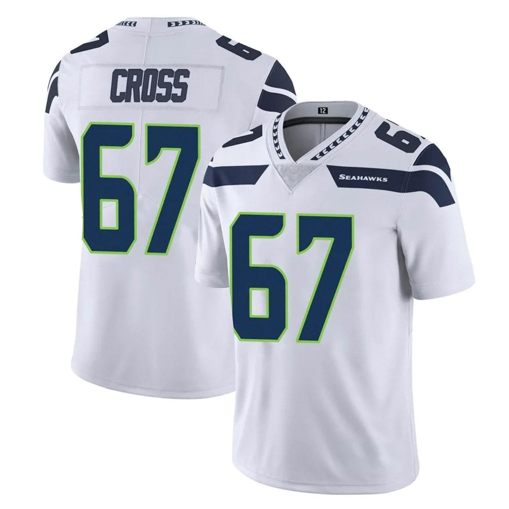 Friene S.Seahawks #67 Charles Cross Player White Limited Vapor Untouchable Home Game Stitched Jerseys