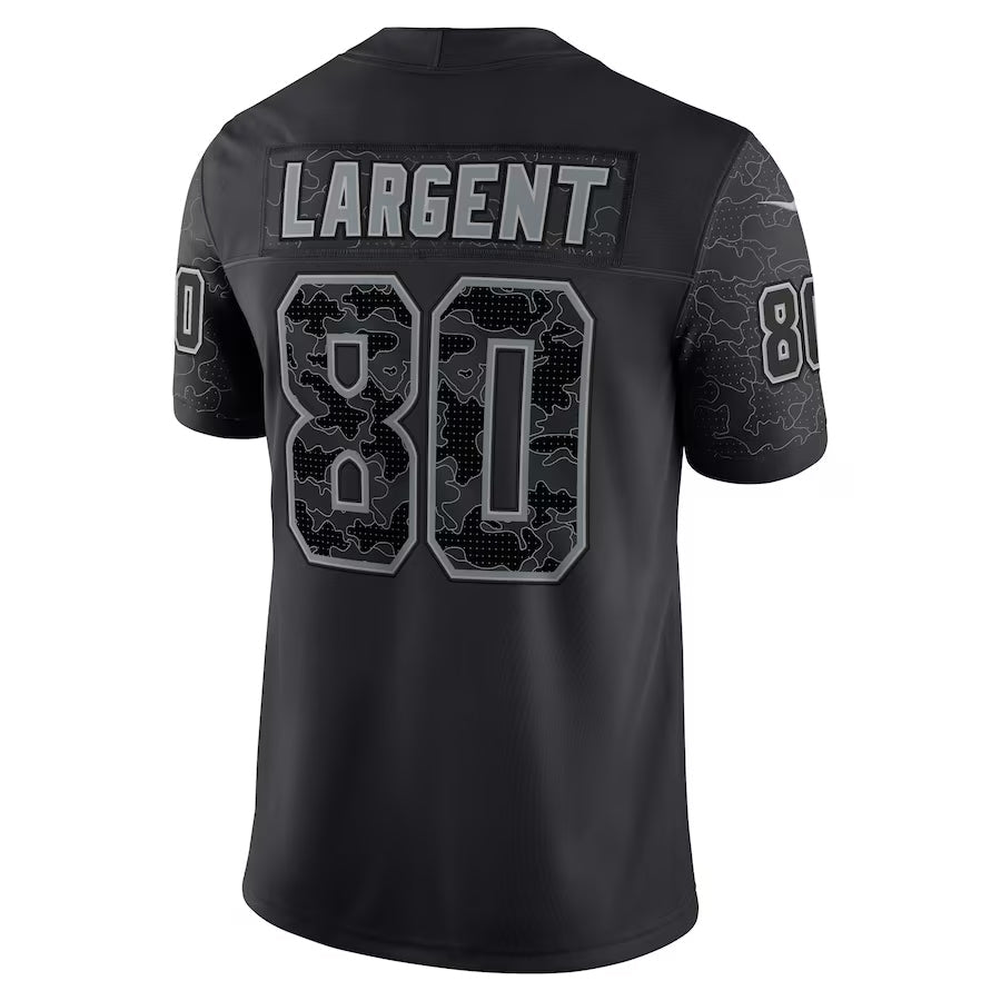 Friene S.Seahawks #80 Steve Largent Player Black RFLCTV Limited Stitched Jerseys