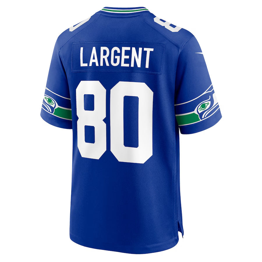 Friene S.Seahawks #80 Steve Largent Player Royal Game Stitched Jerseys
