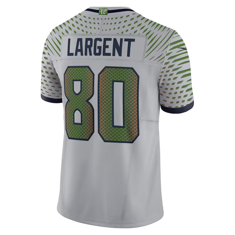 Friene S.Seahawks #80 Steve Largent Player Wolf Gray Rivalries Collection Limited Stitched Jerseys