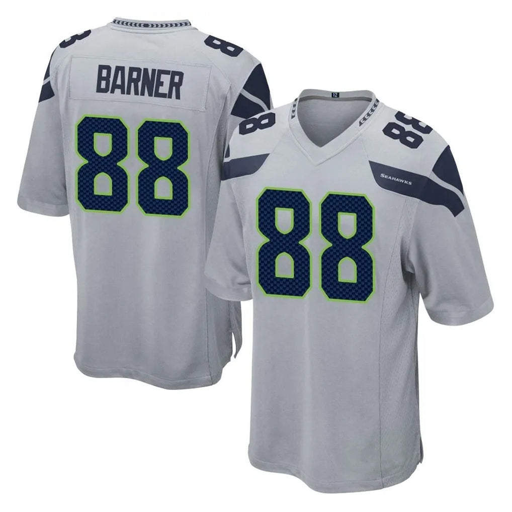 Friene S.Seahawks #88 AJ Barner Player Gray Home Game Stitched Jerseys