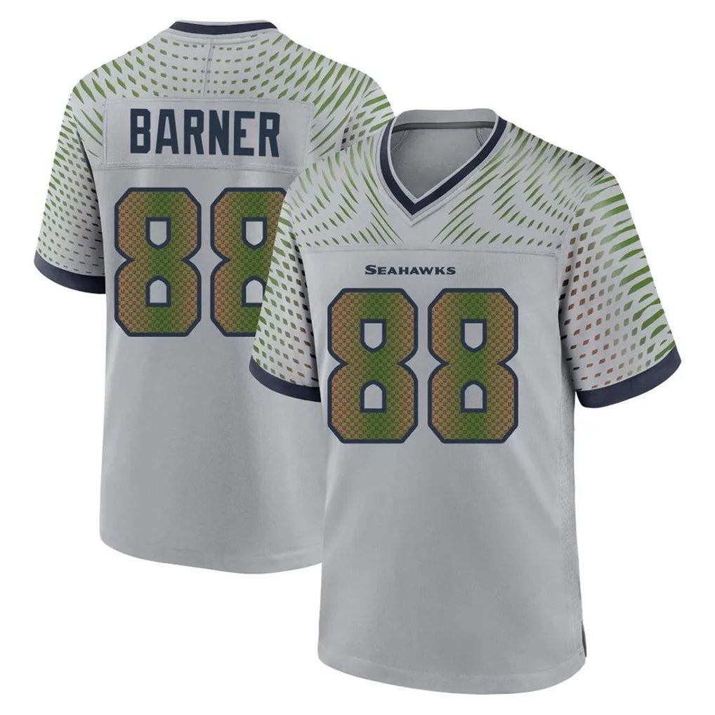 Friene S.Seahawks #88 AJ Barner Player Grey 2025 Rivalries Collection Home Game Stitched Jerseys