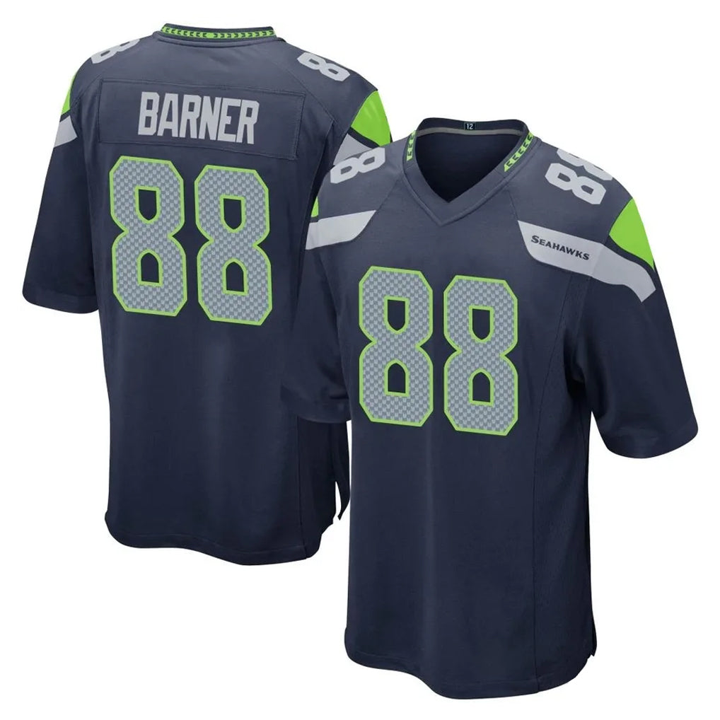 Friene S.Seahawks #88 AJ Barner Player Navy Home Game Stitched Jerseys