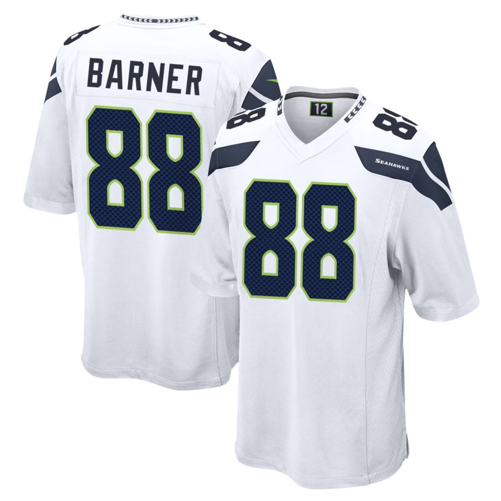 Friene S.Seahawks #88 AJ Barner Player White Home Game Stitched Jerseys
