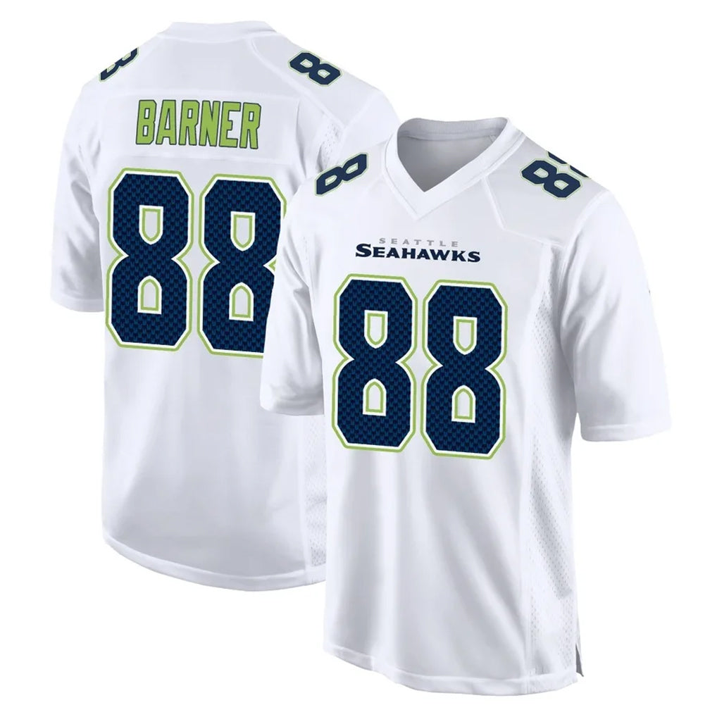 Friene S.Seahawks #88 AJ Barner Player White Tundra Fashion Home Game Stitched Jerseys