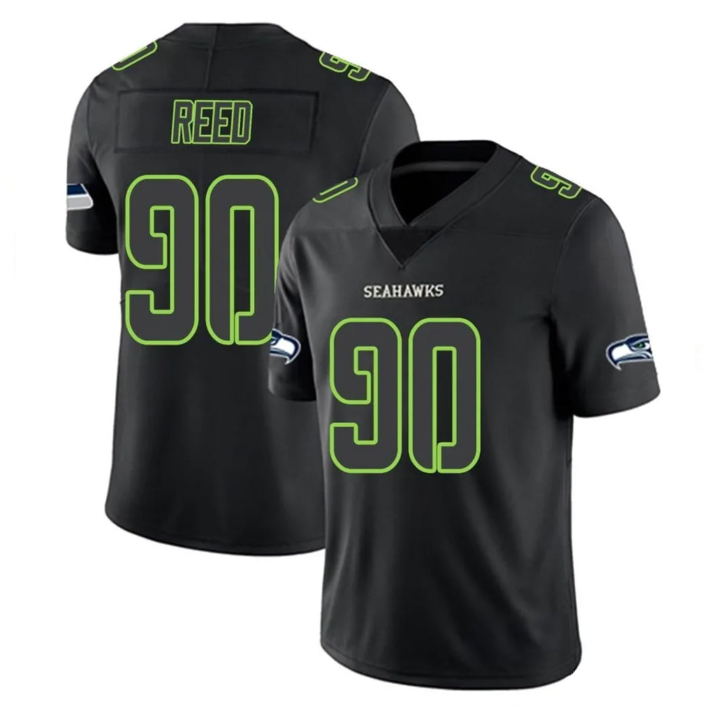 Friene S.Seahawks #90 Jarran Reed Player Black Impact Limited Home Game Stitched Jerseys