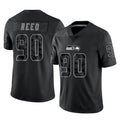 Friene S.Seahawks #90 Jarran Reed Player Black Limited Reflective Home Game Stitched Jerseys